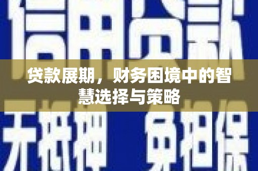 学甲贷款展期，财务困境中的智慧选择与策略