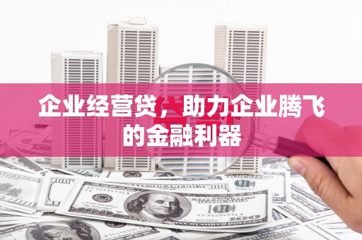 学甲企业经营贷，助力企业腾飞的金融利器