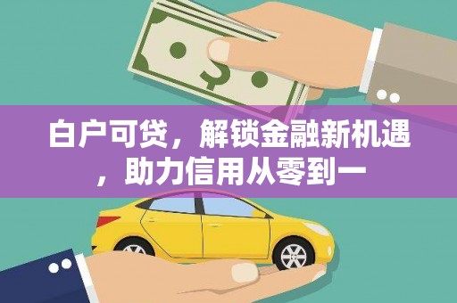 学甲白户可贷，解锁金融新机遇，助力信用从零到一