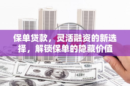 学甲保单贷款，灵活融资的新选择，解锁保单的隐藏价值
