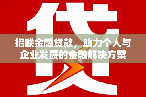 学甲招联金融贷款，助力个人与企业发展的金融解决方案