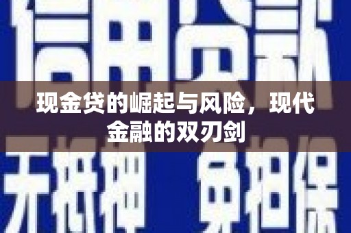 学甲现金贷的崛起与风险，现代金融的双刃剑