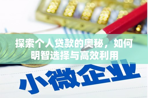 学甲探索个人贷款的奥秘，如何明智选择与高效利用