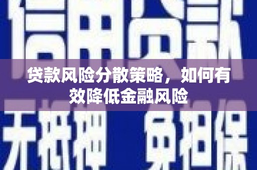 学甲贷款风险分散策略，如何有效降低金融风险