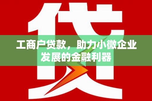 学甲工商户贷款，助力小微企业发展的金融利器