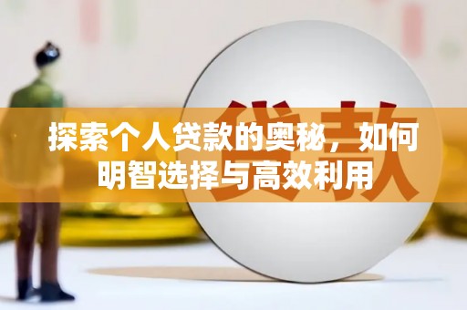 学甲探索个人贷款的奥秘，如何明智选择与高效利用