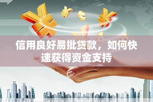 学甲信用良好易批贷款，如何快速获得资金支持