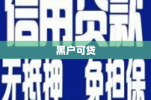 学甲黑户可贷