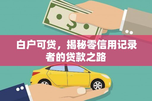 学甲白户可贷，揭秘零信用记录者的贷款之路