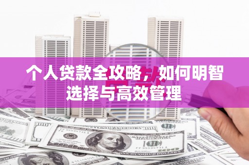 学甲个人贷款全攻略，如何明智选择与高效管理