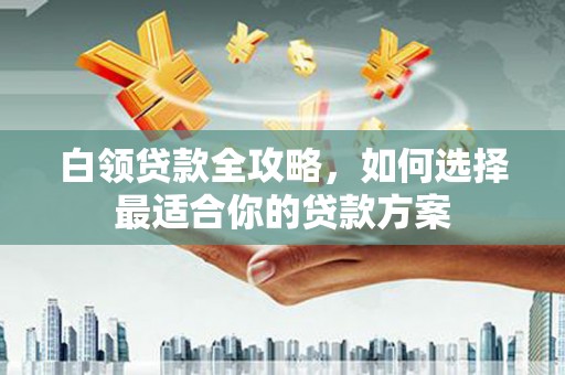 学甲白领贷款全攻略，如何选择最适合你的贷款方案