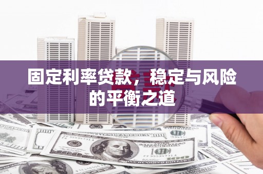 学甲固定利率贷款，稳定与风险的平衡之道